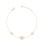 Polished Gold Four-Leaf Clover Bracelet. Tested 585 (14kt) Rose Gold. View 2