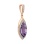 Marquise-shaped Amethyst Pendant. 'Empress' Series, 585 Rose Gold. View 2