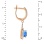 Swiss Blue Topaz Dangle Leverback Earring. view 2