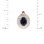 Oval Sapphire and Double Diamond Halo Earring-Scale