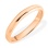 Half-Round Wedding Ring 3mm Wide. Tested 14kt (585) Rose Gold