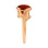 Nifty Ring with Garnet Diameter 10mm. Hypoallergenic Cadmium-free 585 (14K) Rose Gold. View 4