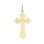 Orthodox cross pendant in diamond-cut 14kt yellow and white gold. View 4