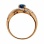 Sapphire and Diamond Ring with Artistic Flair. Hypoallergenic 585 Rose Gold, Rhodium Detailing. View 4