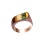 Faux Emerald Gold Ring