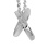 Lozenge Necklace with Diamonds. Adjustable 45cm to 50cm. 14kt (585) White Gold. View 4