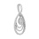 585 (14-karat) white gold multi tear drop diamond pendant. View 2