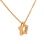 Gold Necklace with Sliding Star Set with Diamond - Angle 2