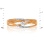 Rose Gold and Diamond Layered Ring. Hypoallergenic Cadmium-free 585 (14K) Rose Gold. View 2