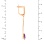 Amethyst Eiffel Tower-inspired Earring Scale