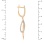 Height of Overlapping CZ Teardrop Rose Gold Earrings