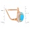 Turquoise and Diamond Earrings in 585 Rose Gold, Height 16mm