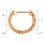 "Belle émotion" Huggie Earrings with 26 Diamonds. Hypoallergenic 585 Rose Gold, Rhodium Detailing. View 2