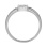 Diamond White Gold Ring with V-shaped Shank - Angle 4