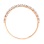 Double-Row CZ Half Eternity Band in 585 Rose Gold. View 3