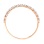 Double-Row CZ Half Eternity Band in 585 Rose Gold. View 3