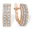 'The Diamond Essentials' Leverback Earrings. 585 (14kt) Rose Gold, Rhodium Detailing
