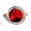Garnet and Diamond Ring. View 2