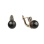 Black Pearl Diamond Leverback Earrings