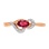 Oval Ruby and Diamond Ring. View 2