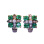 Emerald Earrings With Leverback Lock