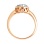 Circular Diamond Cluster in Diamond Halo Rose Gold Ring. View 3