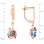 Trillion-shaped Blue Topaz Earrings. View 2