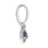 Round Blue Sapphire and Diamond Pendant. View 2