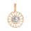Virgo Zodiac Sunburst 585 Gold Pendant. August 23-September 22