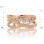 Crossover Diamond Ring. Hypoallergenic Cadmium-free 585 (14K) Rose Gold. View 2