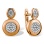Pave Diamond Earrings with Style. Hypoallergenic Cadmium-free 585 (14K) Rose Gold