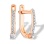Diamond Arch Earrings. 585 (14kt) Rose Gold, Rhodium Detailing