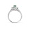 Emerald and Diamond Openwork Ring. 585 (14K) Nickel-Free White Gold. View 3