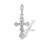 'All-Seeing Eye' Cross Pendant. Certified 585 (14kt) White Gold