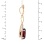 Oval-Shaped Czech Garnet Cocktail Pendant. Height