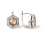 Rauh Topaz & Diamond Hexagonal Earrings