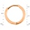 Size of Tapered Rose Gold Huggie Earrings