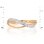 Diamond Melee in Gold Layered Wave Ring - Angle 2