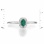 Oval Emerald and 16 Diamonds White Gold Ring. View 2