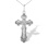Orthodox Eastern Cross Pendant. 925 Silver with Rhodium Plating