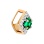 Emerald and Diamond Slide Pendant. View 3