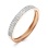 Wedding Ring Paved by 48 Diamonds 2.2mm Wide. Certified 585 (14kt) Rose Gold, Rhodium Detailing