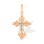 Diamond Passion Eastern Cross. Certified 585 (14kt) Rose and White Gold