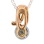 Daydream Pendant in 2-tone Gold with 6 Diamonds. Tested 585 (14K) Rose and White Gold. View 4