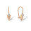 Tulip Motif Kids Earrings. 585 (14kt) Rose Gold, Rhodium Detailing