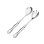 Silver Serving Set: Salad Spork and Spoon. 830/999 Silver, Stainless Steel