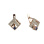 Sapphire & Diamond Square Earrings