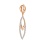 Double marquise drop pendant with diamonds in 585 rose gold. View 2