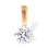 Solitaire Cubic Zirconia Slide Pendant. 585 (14kt) Rose Gold