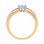 Ring Featuring 21 Diamonds. Tested 585 (14K) Rose and White Gold. View 4